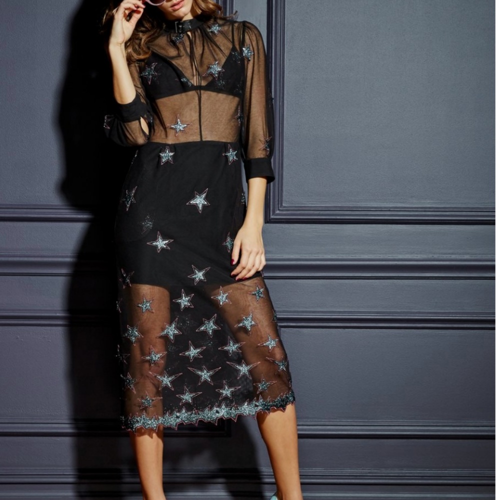 Fluer Du Mal Superstar Long Sleeve Dress Size 6